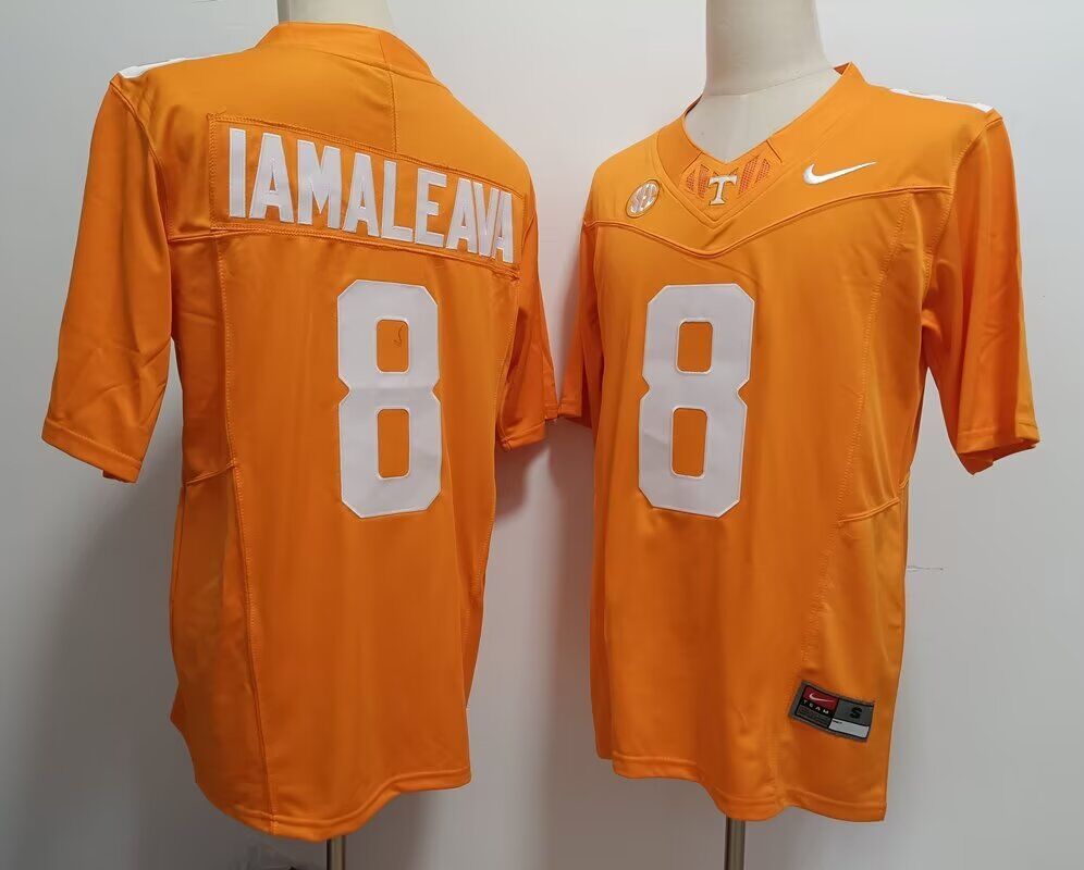 Men Ohio State Buckeyes #8 Nico Iamaleava yellow 2024 NCAA Nike jersey->ncaa teams->NCAA Jersey